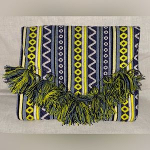 Mudpie Summer Aztec Tassel Envelope Clutch